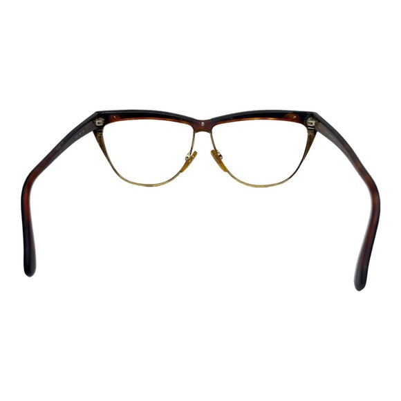 Oliver Valentino Sunglasses Frame Only V569 312 Black Gold Cat eye Lenses H6259 - Picture 3 of 7